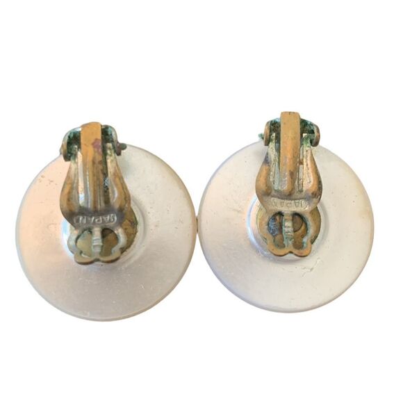 Vintage Bundle of Five Screw Back Clip On Round Earrings Costume Jewelry - Picture 13 of 13